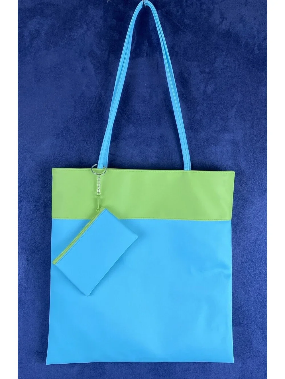 Clinique Travel Cosmetic Bag Blue/Green Color Block